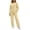 Yellow, variant on Tqcoqu Women's Solid 2 Piece Sweatsuit,Crew Neck Long Sleeve Sweatshirt & Elastic Waist Wide Leg Sweatpants,Thick Casual Loungewear Outfit Set,Beige Women's S-XXXL