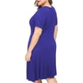 thumbnail image 4 of Women Plus Size Dresses Short Sleeve with Pockets Female Knee Length l-4xl, 4 of 5