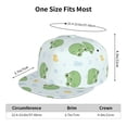 thumbnail image 6 of Daiia Kawaii Frogs print Flat Bill Hats Flat Brim Trucker Cap Baseball Cap Adjustable Classic Low Profile Hat Unconstructed Plain Cap, 6 of 9