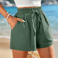 thumbnail image 4 of SOMER Biker Shorts for Women High Waisted Elastic Drawstring Lounge Comfy Casual Shorts with Pockets for Summer Beach Vacation 2025, 4 of 7