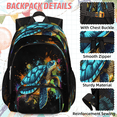 thumbnail image 2 of Herdesigns Colorful Backpack with Lunch Box Sea Turtle Lightweight Large Travel Work Laptop Backpacks Set Casual Daypacks, 2 of 8