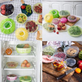 thumbnail image 3 of HLONK 60 Pcs Plastic Wrap Disposable Convenience Stretch Wrap for Food  Colorful Design Plastic Wrap, 3 of 10