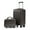 Brown, variant on DECMAY 14"/20" 2-Piece Luggage Set - Navy ABS Hard Shell Suitcase with Combination Lock, Front Opening Design & 14" Cosmetic Case for Travel