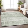 thumbnail image 5 of HomeRoots 662943 8 x 10 ft. Sage & Ivory Abstract Transitional Washable Machine Made Rectangle Area Rug with UV Protection, 5 of 9