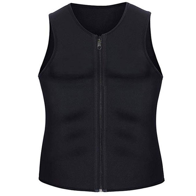 Sonducket Chaleco para correr para hombre Cremallera Sudor Fitness Tanques Sin mangas Trimmer Camisas Chaleco elástico Uniforme atlético TYPE1 S