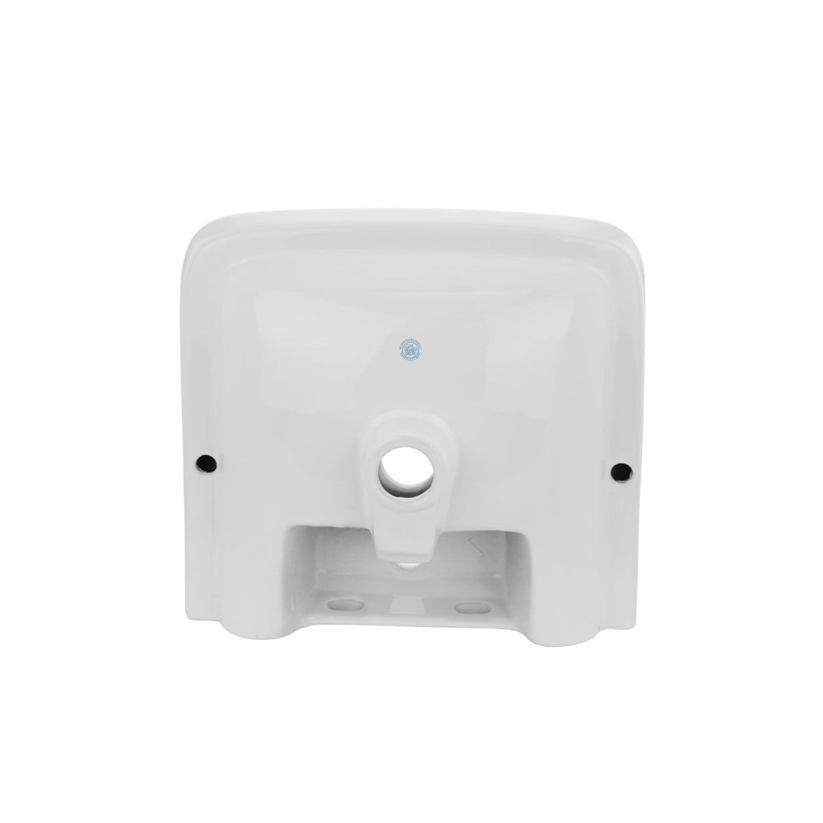 Haddy Rectangle Wall Mount Bathroom Sink 16" W Small White Ceramic Sink with Overflow and Single Faucet Hole Renovators Supply