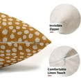 thumbnail image 3 of Mustard Yellow Cream Dots Lumbar Pillow Covers 12x20 Set of 2 Boho Design Polka Dot Print Throw Pillows Modern Outdoor Decorative Pillowcase Rectangle Linen Cushion Cases Decor for Sofa Couch Bed, 3 of 6