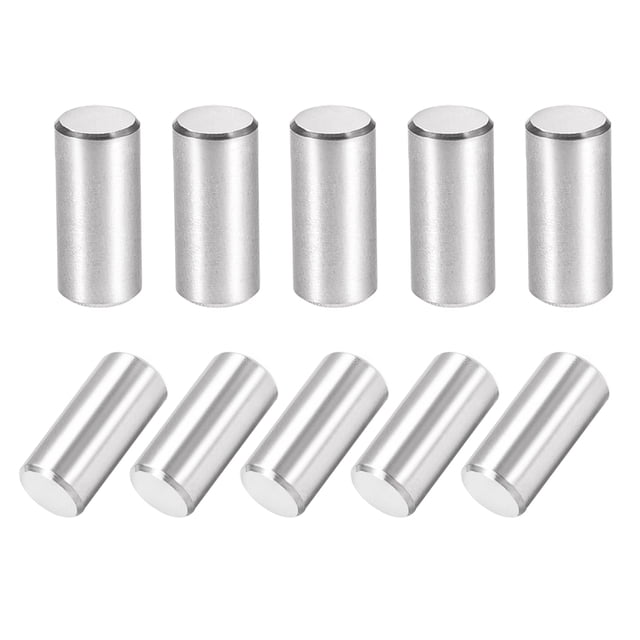 Pasador 6 mm x 14 mm, Clavijas de Acero Inoxidable 304, Estantes de Apoyo, Pasadores de Madera para Literas, Tono Plateado 10 Piezas