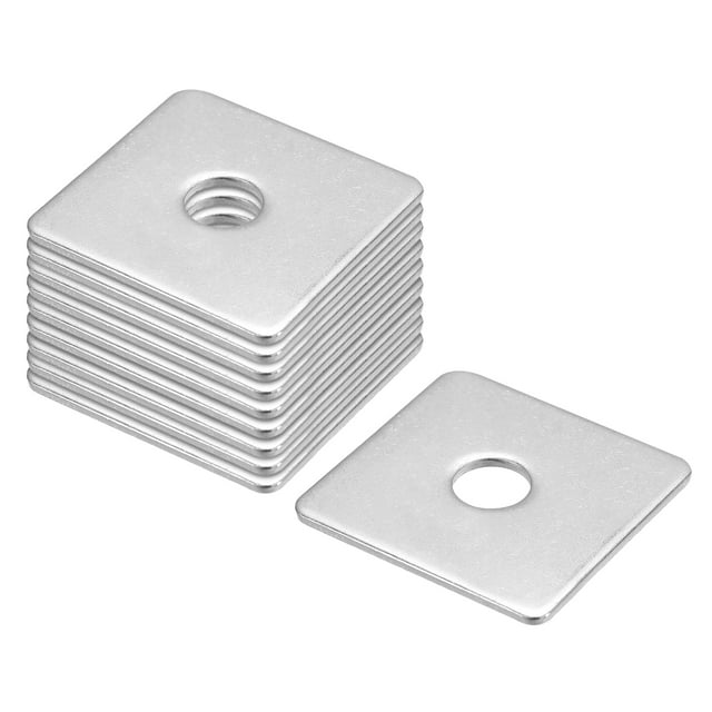 Uxcell Square Washer 10 Pack M10x40x40x2mm 304 Stainless Steel Square Plate Washers