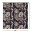 thumbnail image 5 of Retro Paisley Floral Curtain 72x72 Inches, Quick-Dry Polyester with Plastic Rings, Bohemian Colorful Artistic Pattern for Bathrooms, 5 of 5