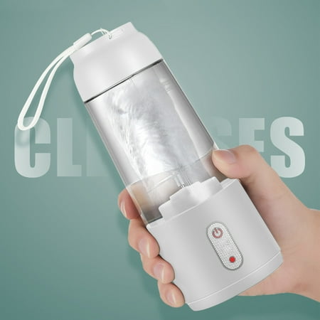 

Ycolew Clearence!home appliances Portable Juicer USB Rechargeable Personal Size Juicer For Shakes & Smoothies Four Blades Powerful Cutting Capability Mini Juicer Cup For Sports Gifts
