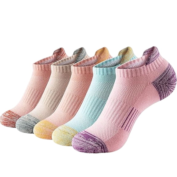 WINDLAND 5 Pairs Running Socks for Women Men Ankle Socks Breathable Sports Socks Trainer Socks Athletic Socks Short Socks