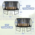 thumbnail image 4 of LIZEVINC Outdoor Trampoline 14FT Recreational for Kids Adults with Basketball Hoop, 4 of 7