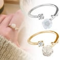 thumbnail image 2 of UOYOTT Fashion Rose Flower Rings For Women Korean Style Opening Finger Adjustable V6R4, 2 of 5