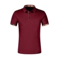 thumbnail image 7 of Mens T Shirts Button Down Solid Color Short Sleeve Sleeve Casual T Shirts, 7 of 7