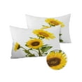 thumbnail image 2 of Spring Blooming Sunflowers White Outdoor Pillow Covers Set of 2,Decorative Waterproof Throw Pillow Case,Farm Green Leaves Floral Cotton Linen Soft Cozy Cushion Pillowcases, 2 of 7