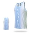 thumbnail image 3 of Lightweight Tank Tops for Men Classic Gradient Color Mens Undershirts Marathon Sport Race Vests, 3 of 5