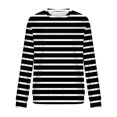 thumbnail image 3 of ZUKMRJPC Mens Classic Striped Sweater Casual Lightweight Crewneck Pullover Sweaters Fall Winter Long Sleeve Loose Fit Basic Knitted Tops, 3 of 4