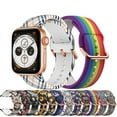 thumbnail image 5 of Band Strap for Apple Watch 42mm 44mm, Silicone Protective Causal Print Pattern Women Men Replacement Wristband Compatible for iWatch Apple Watch Series 6 5 4 3 2 1 SE, 5 of 5