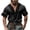 Dark Gray, variant on Taqqpue Mens Linen Shirt Solid Color V Neck Short Sleeve Blouse Tops Casual Embroidered Plus Size Beach T Shirts
