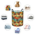 thumbnail image 6 of Balery Colorful Hawaii Palms Round Laundry Basket with Handles Waterproof Freestanding Laundry Hamper for Clothes Toys in the Dorm and Family-Small, 6 of 8
