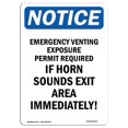 thumbnail image 1 of SignMission OS-NS-A-1218-V-11934 12 x 18 in. OSHA Notice Sign - Emergency Venting Exposure Permit, 1 of 1