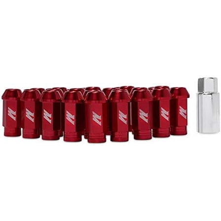 Pre-Owned Mishimoto MMLG-1220-LOCKRD Aluminum Locking Lug Nuts, 1/2" x 20, Red