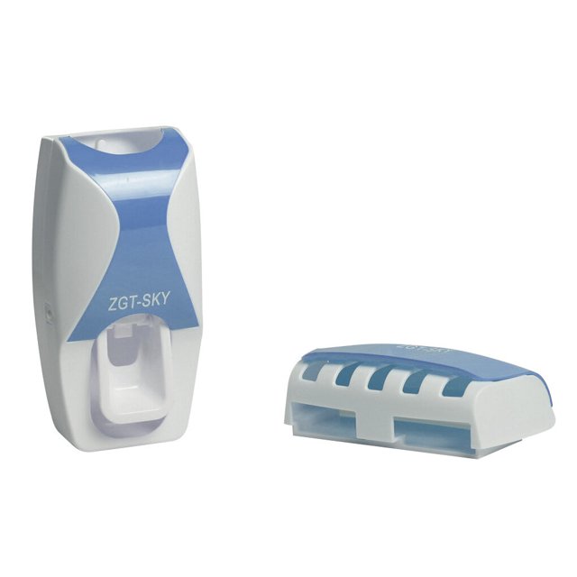Home Automatic Toothpaste Dispenser Toothbrush Holder Bathroom Products Dispenser Toothbrush Wall Mount Rack Bath Set Toothpaste Squeezers