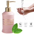 thumbnail image 4 of Bomba de jabón de mano , de , fregadero de cocina recargable, de jabón de cerámica de 340ml, para enjuague , Rosado Soledad Botella dispensadora de loción, 4 of 8