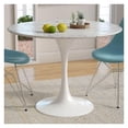 thumbnail image 4 of Brenleigh Marble Tulip Dining Table,with Carrara Marble Top – A Stylish and Elegant Dining Table Featuring a Classic Tulip Design, Perfect for Modern Dining Spaces, 4 of 4