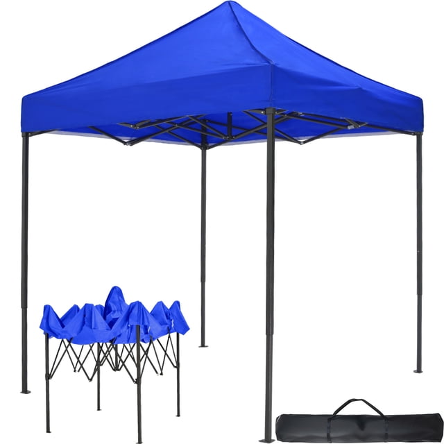 Carpa Toldo 2x2 Plegable Con Maletin Impermeable Jardimex 600d Azul