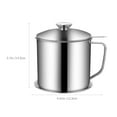 Hemoton Oil Strainer Grease Pot Storage Container Cooking Separator