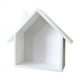 thumbnail image 1 of Estantes de pared flotantes en forma de casa, almacenamiento para sala de estar y decoración del hogar, color blanco, 5 uds. JM, 1 of 5