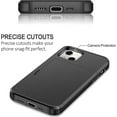 thumbnail image 5 of for iPhone 14 Case 6.1 Inch iPhone 14 Wallet Case Card Holder Hidden Pocket Sliding Door Heavy Duty Dual Layer Hard PC Soft Rubber Bumper Protective Phone Case for iPhone 14 Black, 5 of 14