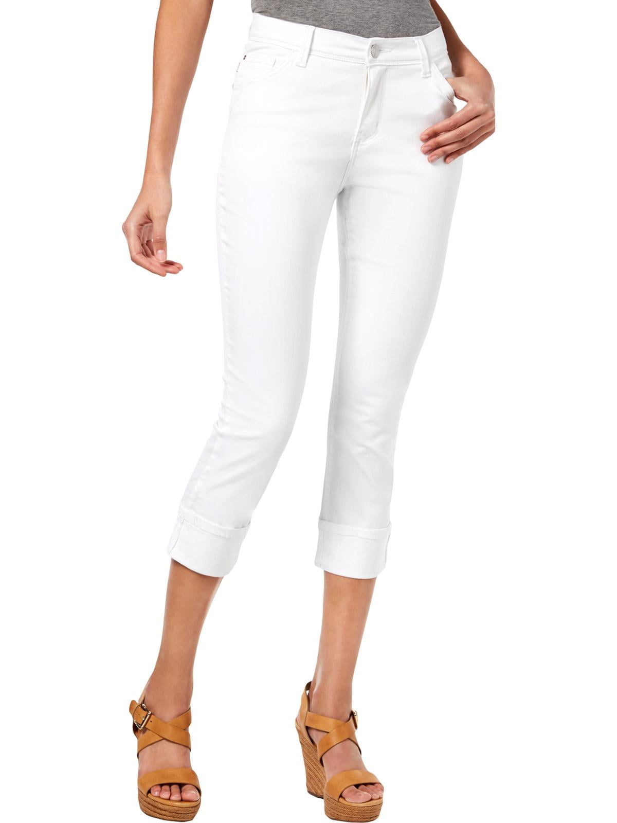 Lee Platinum Label Womens Kyla Skinny Mid-Rise Capri Jeans White 12 ...