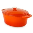 thumbnail image 4 of BergHOFF Neo 5pc Cast Iron Dutch Oven Set with 10" Fry Pan, 3qt. & 5qt., Orange, 4 of 8