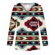 thumbnail image 5 of Tops Para Mujer Camisas de Manga Larga Moda de Otoño Blusa Con Estampado de Cuello en V Cremallera Otoño Causal Pullover Odeerbi  ODB148402, 5 of 5