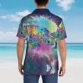 thumbnail image 5 of Multicolored Airplanes Mens Hawaiian Shirt Short Sleeve Casual Button Up Tropical Summer Beach Shirt, 5 of 9