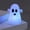 White, variant on LED Ghost Pumpkin Halloween Decoration With Color Changing Light Orange Plastic 1 Count