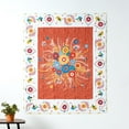 thumbnail image 3 of Barefoot Bungalow Topanga Bohemian Bouquet Folk Art Throw Blanket, 3 of 6