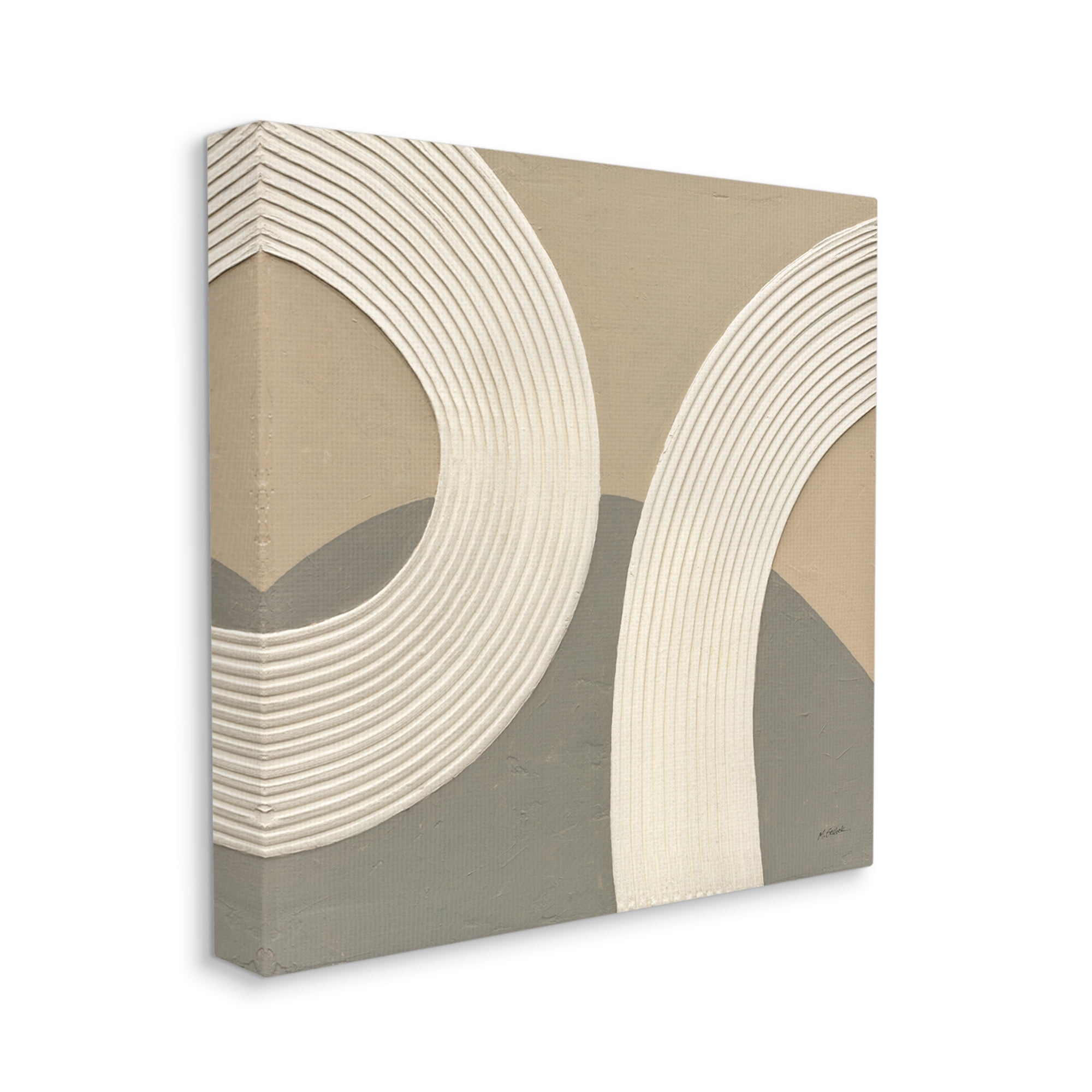 Stupell Industries Contemporary Circular Shapes Abstract Painting Gallery Wrapped Canvas Art Print Wall Art, 30 x 30