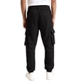 thumbnail image 5 of Dwellite Mens Sweatpants Drawstring Elastic Waist Cargo Joggers with Pockets Casual Fashion Solid Color Sweat Pants Black XL, 5 of 9