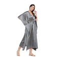 thumbnail image 4 of Oussum Womens Kaftans Satin Long Maxi Dress for Women Adjustable Size Caftans Plus Size Nightwear Evening Gown Beachwear Casual Dresses Online, 4 of 8
