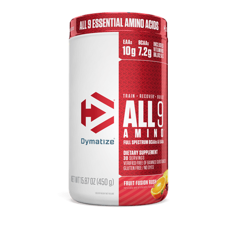 Dymatize All9 Amino Essential Amino Acids, Fruit Fusion Rush, 30 servings