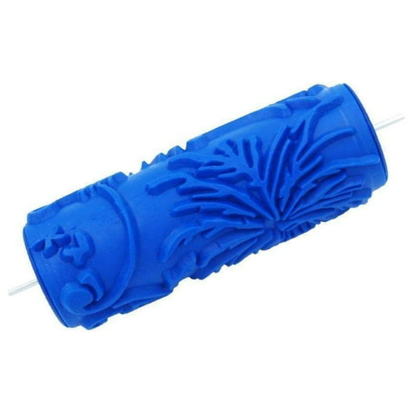 5'' Embossed Paint Roller Sleeve Wall Stencil Painting Runner Brush Flower Pattern Decor #12