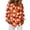 Orange, variant on Delconic Womens Halloween Print Button Down Shirt Long Sleeve Casual Regular Fit Collared Blouse Pumpkin Pattern Top Beige L