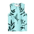 thumbnail image 3 of UPPADA Womens Tank Tops Loose Fit Summer Cute Graphic Sleeveless Shirts Workout Basic Tunic Pleated Scoop Neck Shirts Casual Sleeveless Tops Womens Tops on Sale Light Blue,XL, 3 of 4