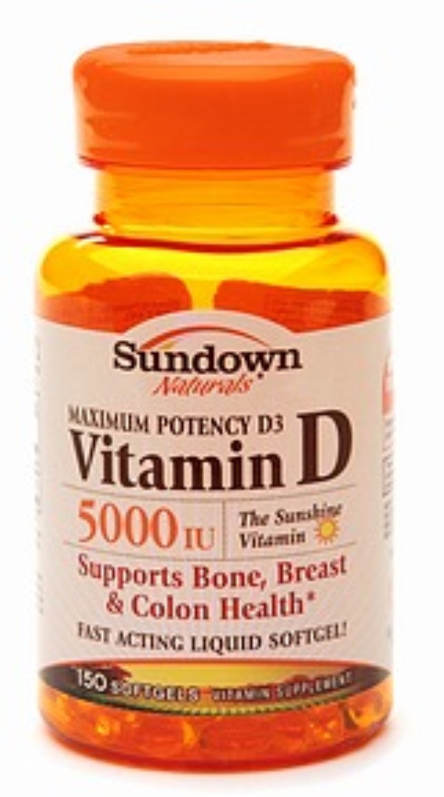 2 Pack Sundown Naturals Vitamin D3 5000 IU Softgels Maximum Potency