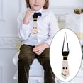 thumbnail image 6 of Segolike Merry Christmas Tie Fancy Dress Fine Shiny Xmas Fun Novelty Felt Cloth Festive Themes Holiday Necktie for Children Girls Boys Sliver, 6 of 8