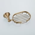 thumbnail image 3 of FRCOLOR Golden Copper Soap Dish Holder for Bathroom or Kitchen with Suction Cup for Tiles Walls Glass Smooth Surfaces, 3 of 8